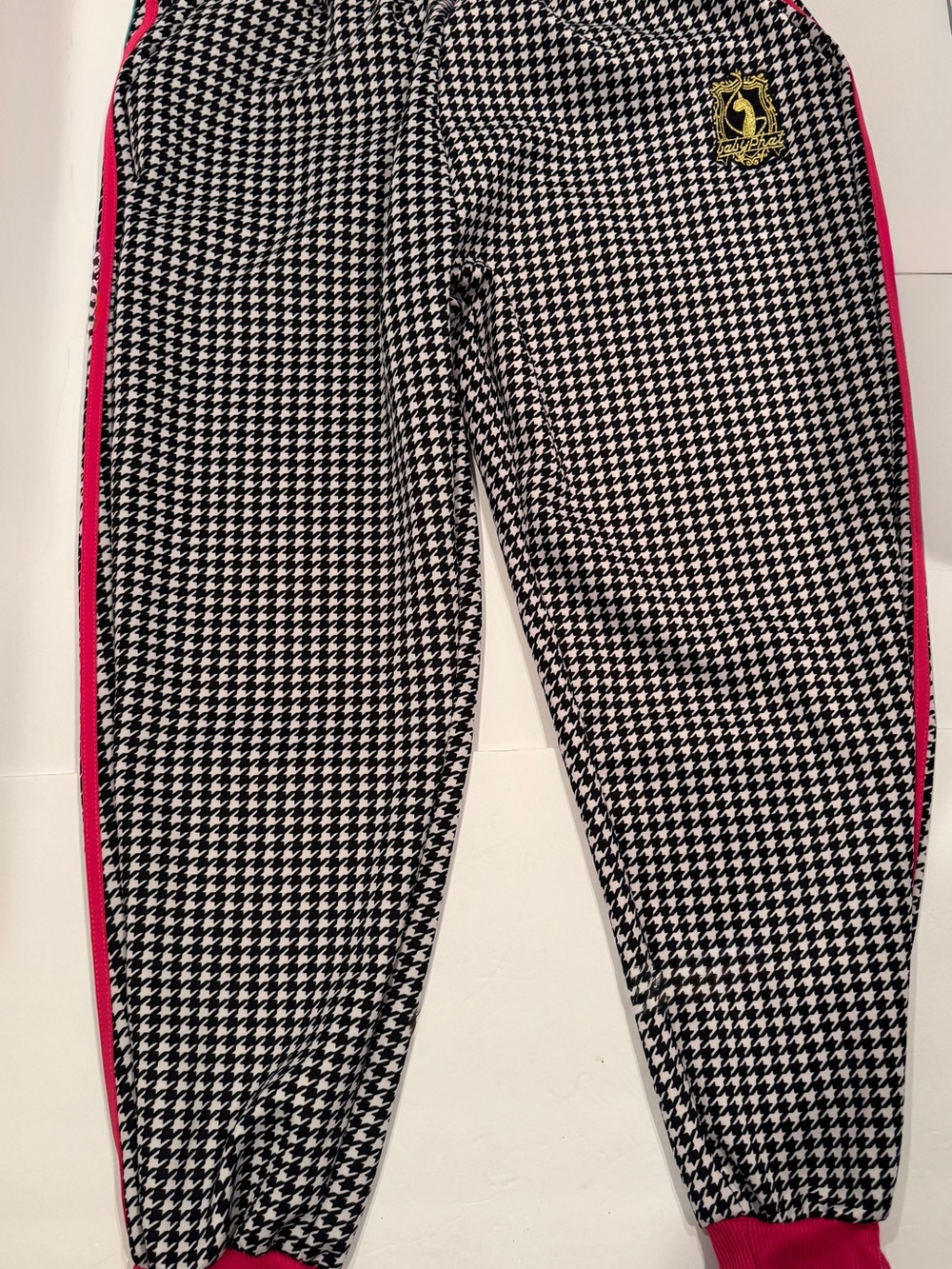 Vtg Baby Phat NWT Houndstooth Joggers Track Pants Pink Y2K Deadstock